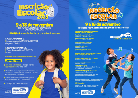 inscrição escola municipal